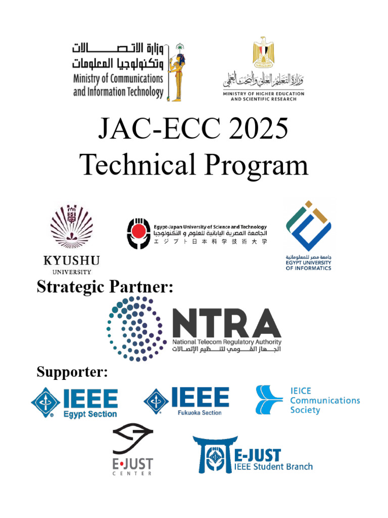 JAC-ECC 2025 Conference Program Overview | PDF