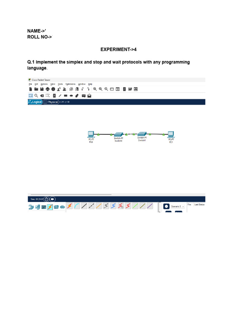 Simplex and Stop-and-Wait Protocols Implementation | PDF