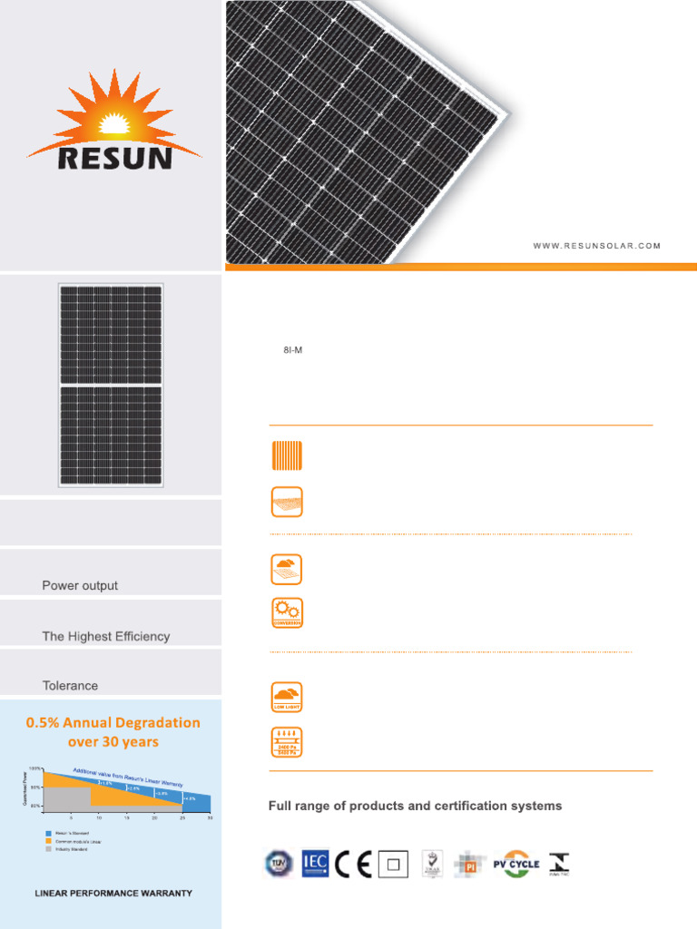 High-Efficiency 585W Solar Module Specs | PDF | Photovoltaics | Solar Panel