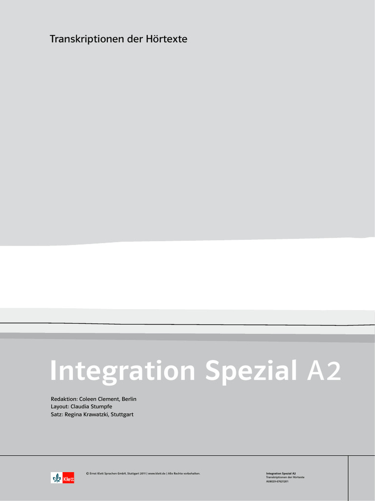 Integration Spezial A2 Transk | PDF