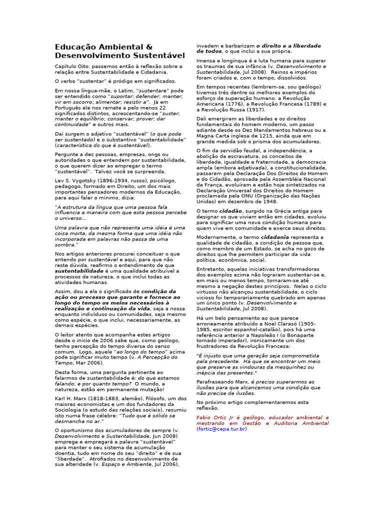 Educação Ambiental 027 Correio | PDF | Cidadania | Sustentabilidade