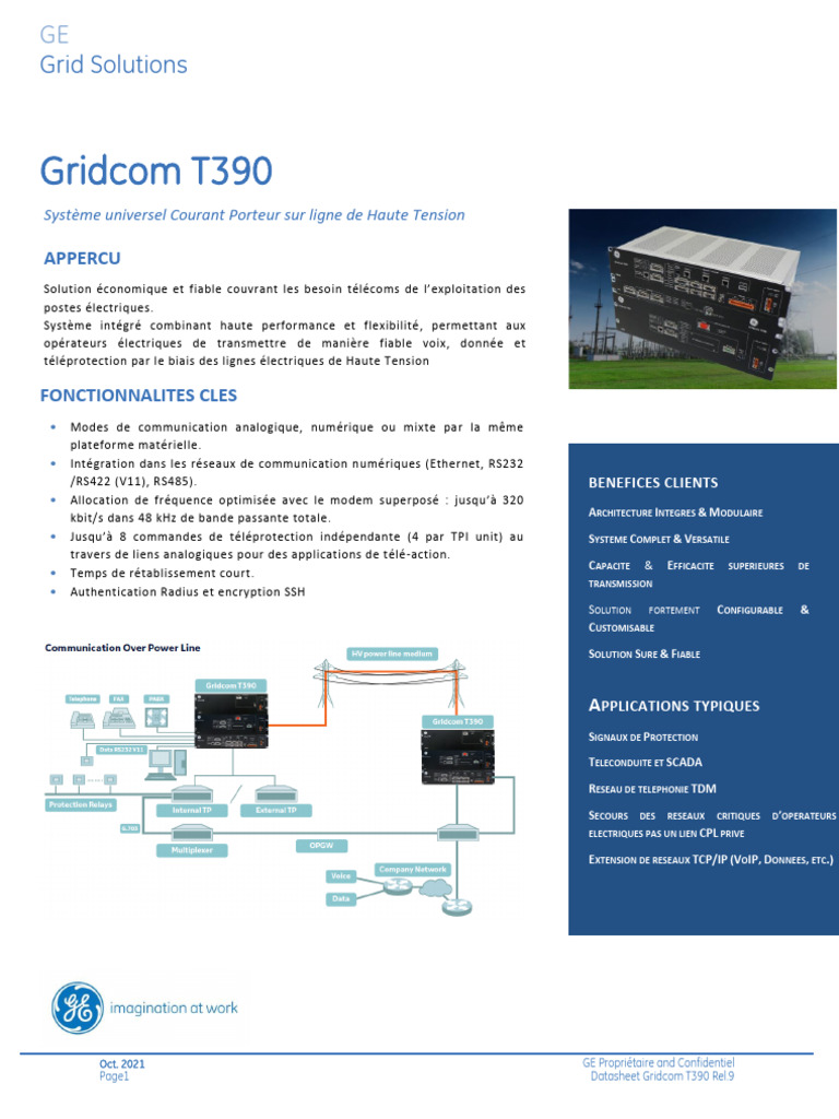 Solutions de communication Gridcom T390 | PDF | Débit binaire ...