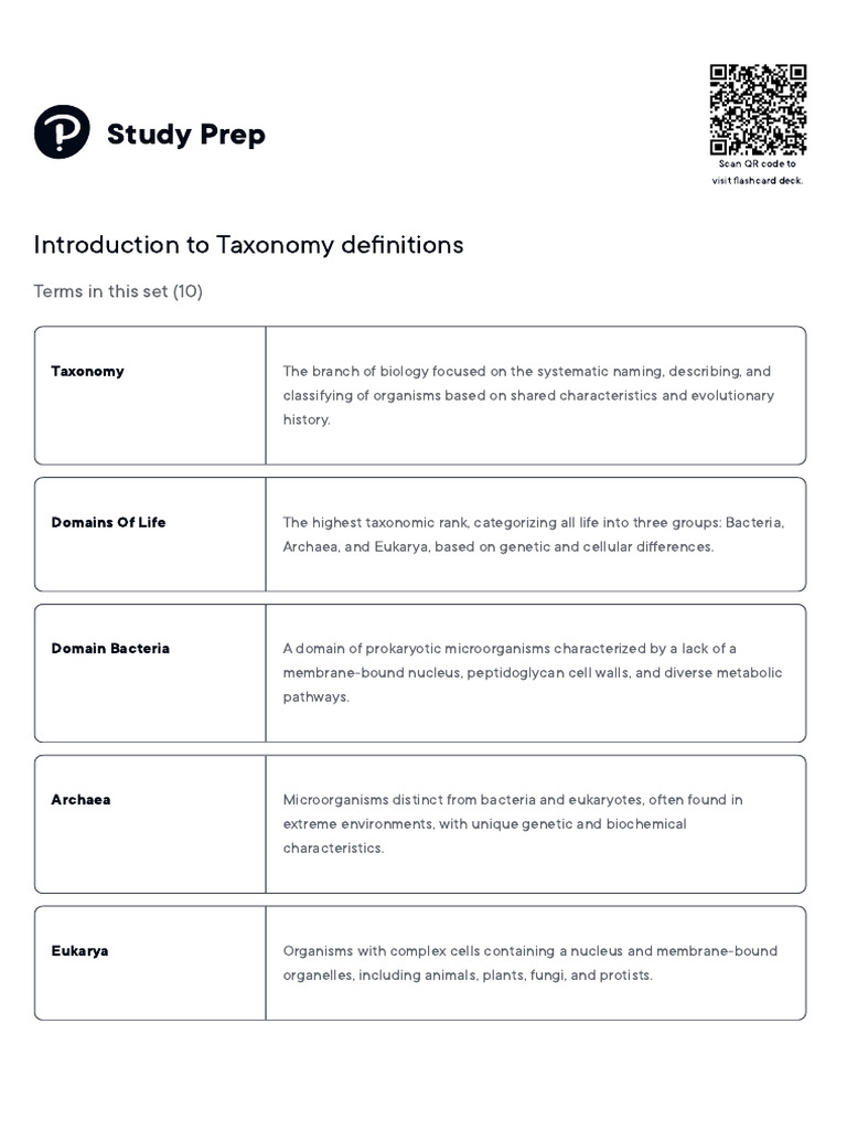 Taxonomy Definitions and Concepts Guide | PDF