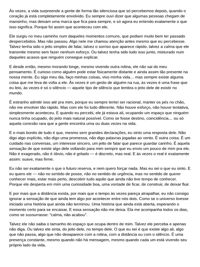 Conexão Silenciosa e Duradoura | PDF | Tempo | Pensamento
