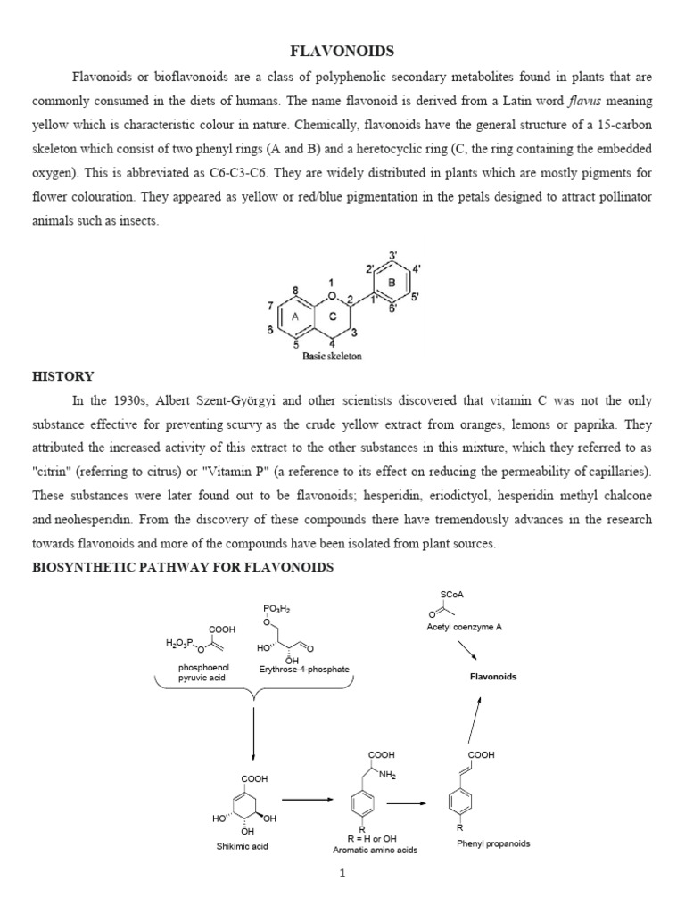 Flavonoids: Types, Benefits, and History | PDF | Flavonoid