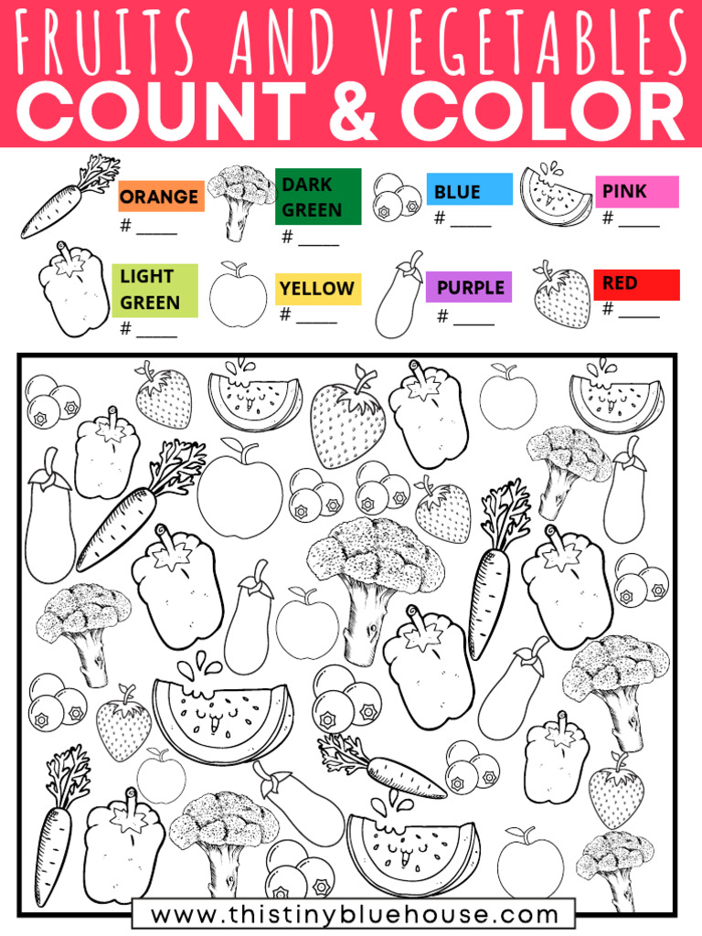 Color-Coded Fruit and Vegetable Chart | PDF