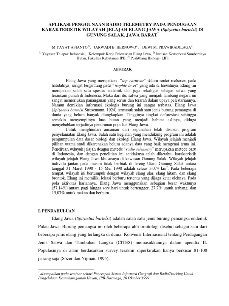 Penelitian Elang Jawa