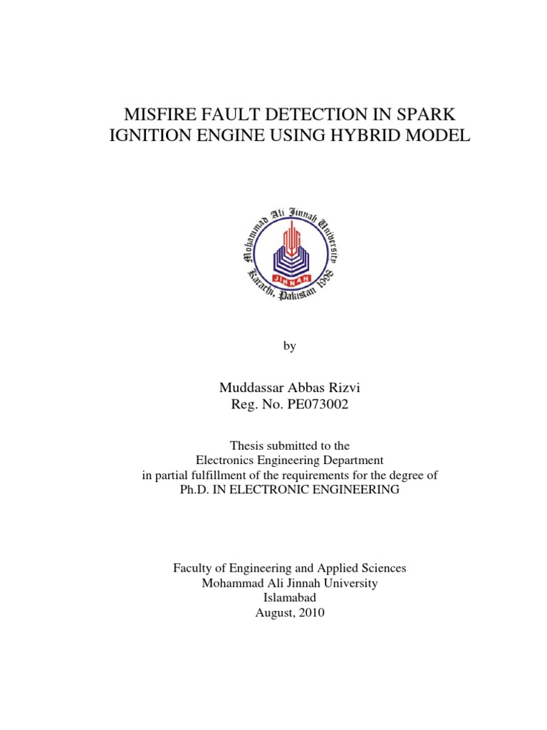 Hybrid Model For Misfire Fault Detection in SI Engine PDF Internal