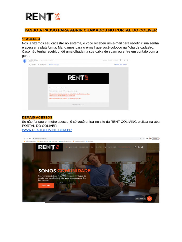 Como Abrir Chamados no Portal Coliver | PDF