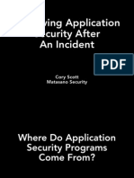 Improving Application Security After An Incident: Cory Scott Matasano Security
