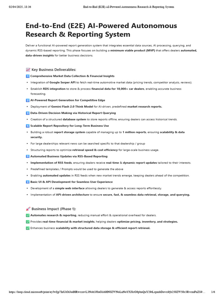 AI-Driven Reporting System for Dealers | PDF | Analytics | Artificial ...