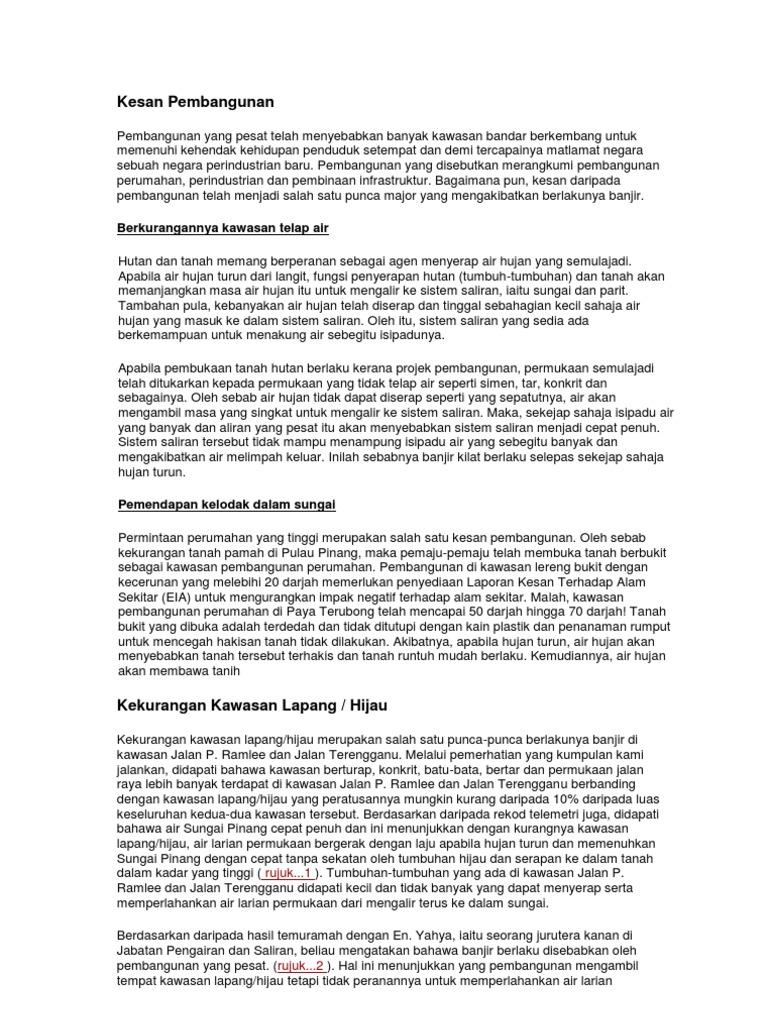 Kesan Pembangunan Pdf