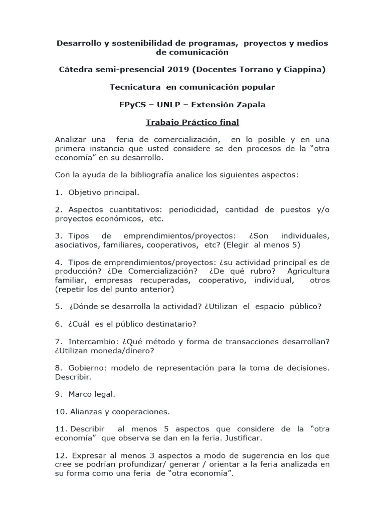 TP Final DSPPMC 2019 - Ext Zapala | PDF