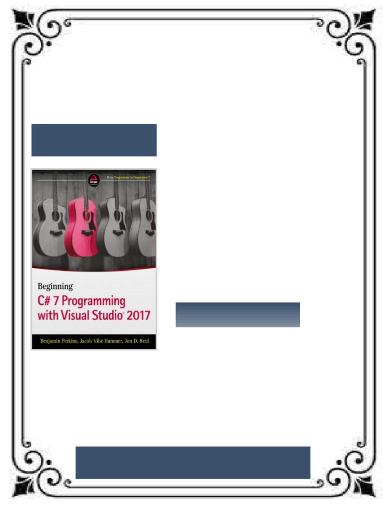 Beginning C 7 Programming With Visual Studio 2017 1st Edition Benjamin ...