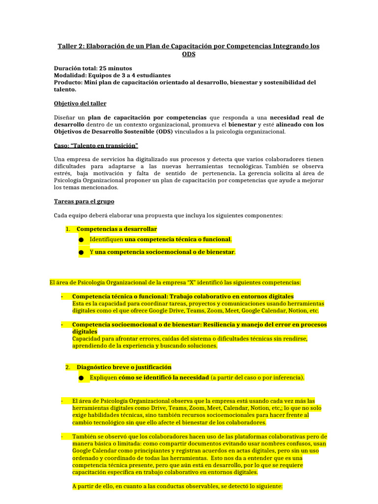 Taller 2-Elaboración de Un Plan de Capacitación Por Competencias ...