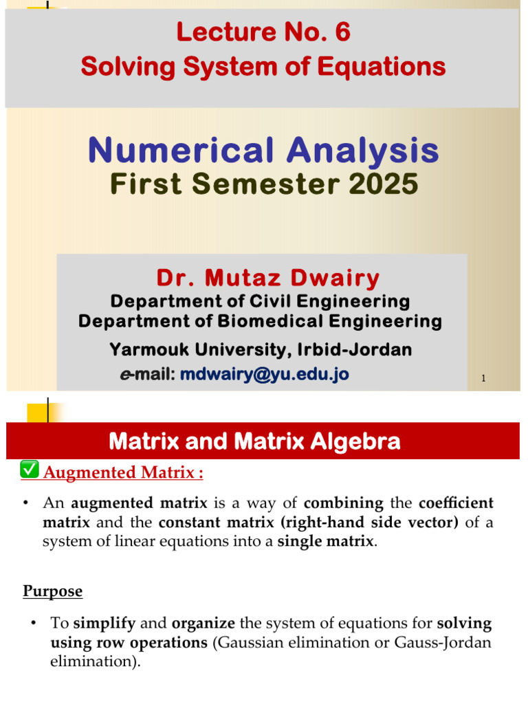 Solving Linear Equations with Matrices | PDF | Matrix (Mathematics ...