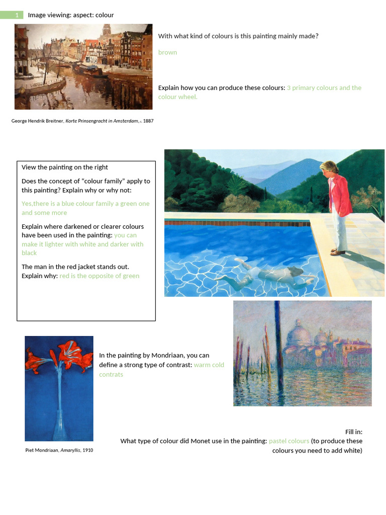 Color Theory in Art Analysis | PDF