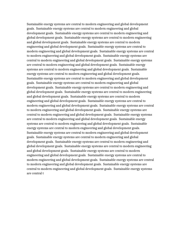 Sustainable Energy Systems in Engineering | PDF | Sustainability ...