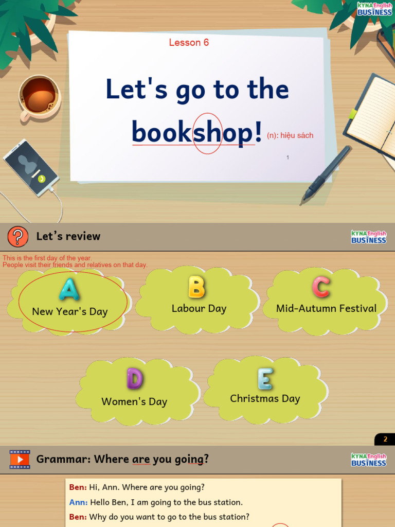Vocabulary and Grammar: Places to Go | PDF