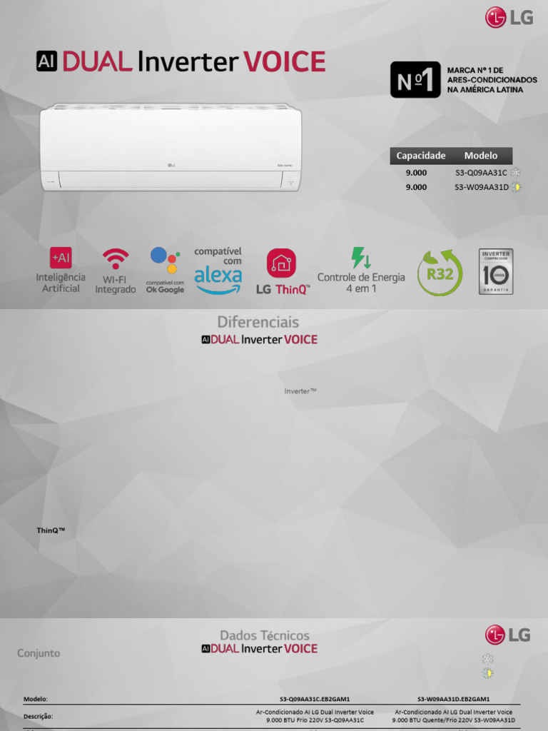 Ar Condicionado LG DUAL Inverter 9.000 BTU | PDF | Ar condicionado ...
