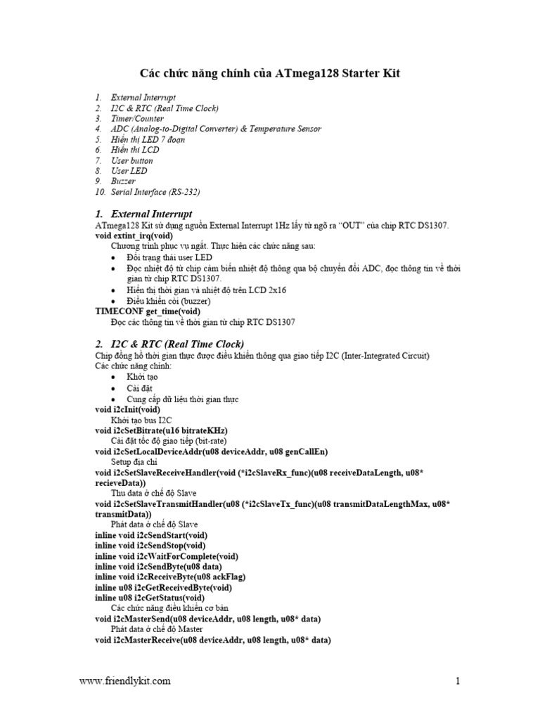 ATmega128 Kit Function | PDF