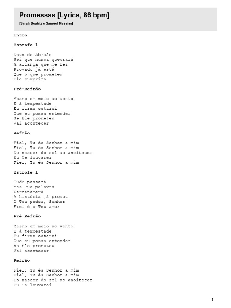 Letras da Música 