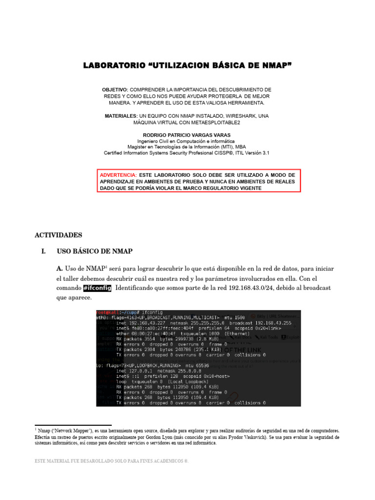 Labseg 003 (2016) Nmap v2 | PDF | Protocolo de Control de Transmisión ...