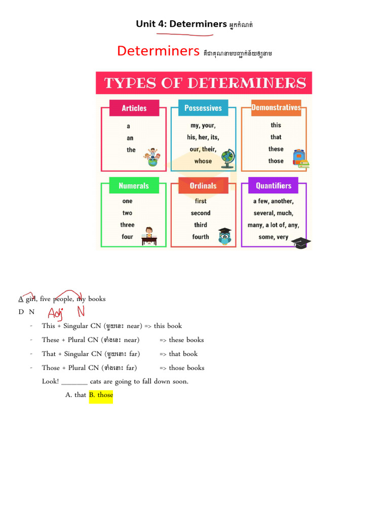 Understanding Determiners in English | PDF | Pronoun | Languages