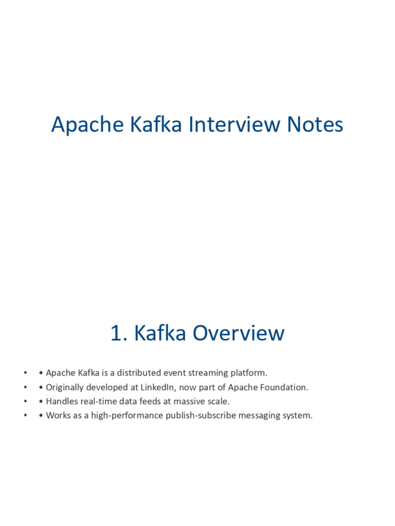 Apache Kafka Interview Guide | PDF | Computing | Information Technology ...