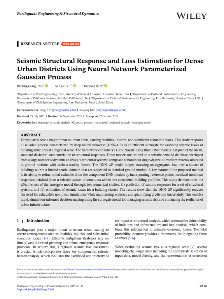 Seismic Loss Estimation Using DNN-GP Model | PDF | Deep Learning ...