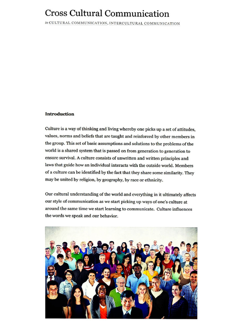 Cross Cultural Communication | PDF