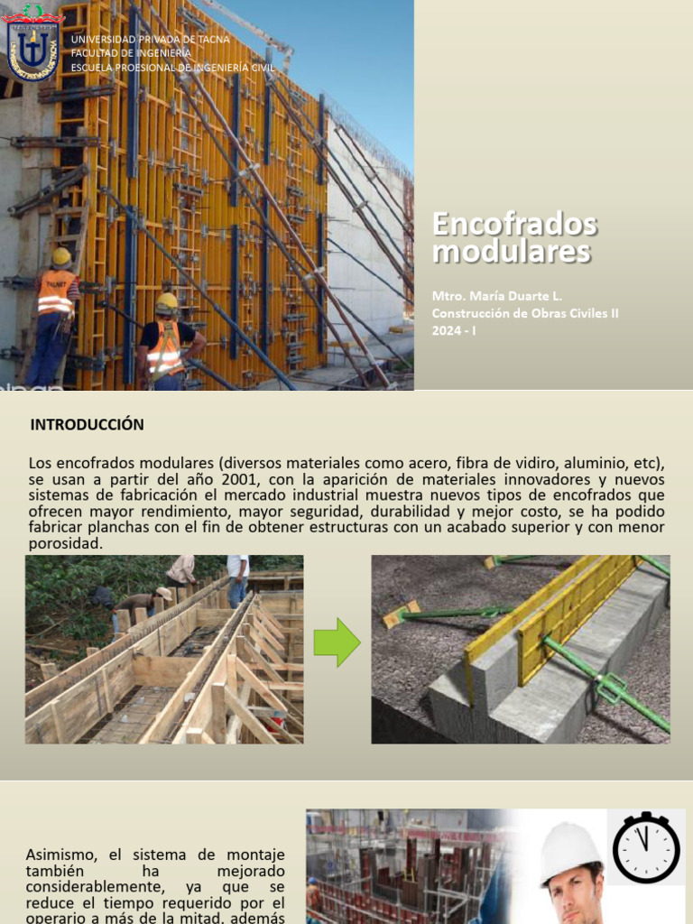 Ventajas de Encofrados Modulares Metálicos | PDF | Hormigón ...