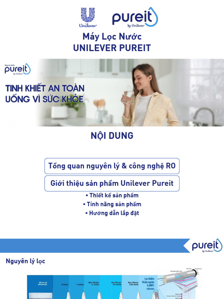 Training Các Sản Phẩm Unilever Pureit | PDF