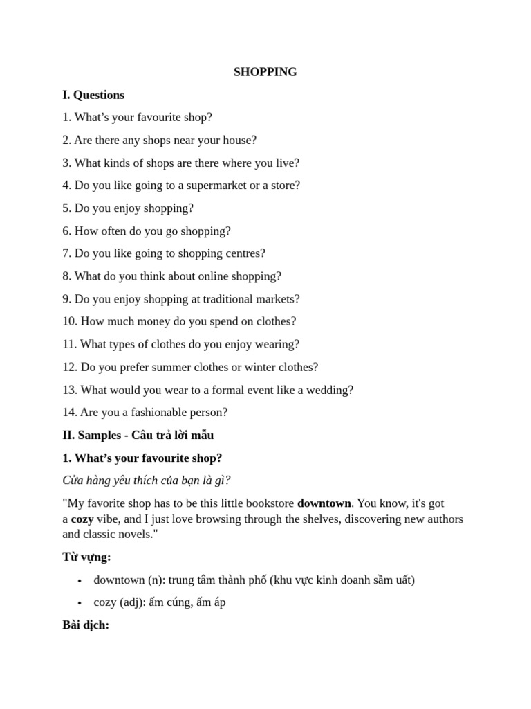 Shopping | PDF