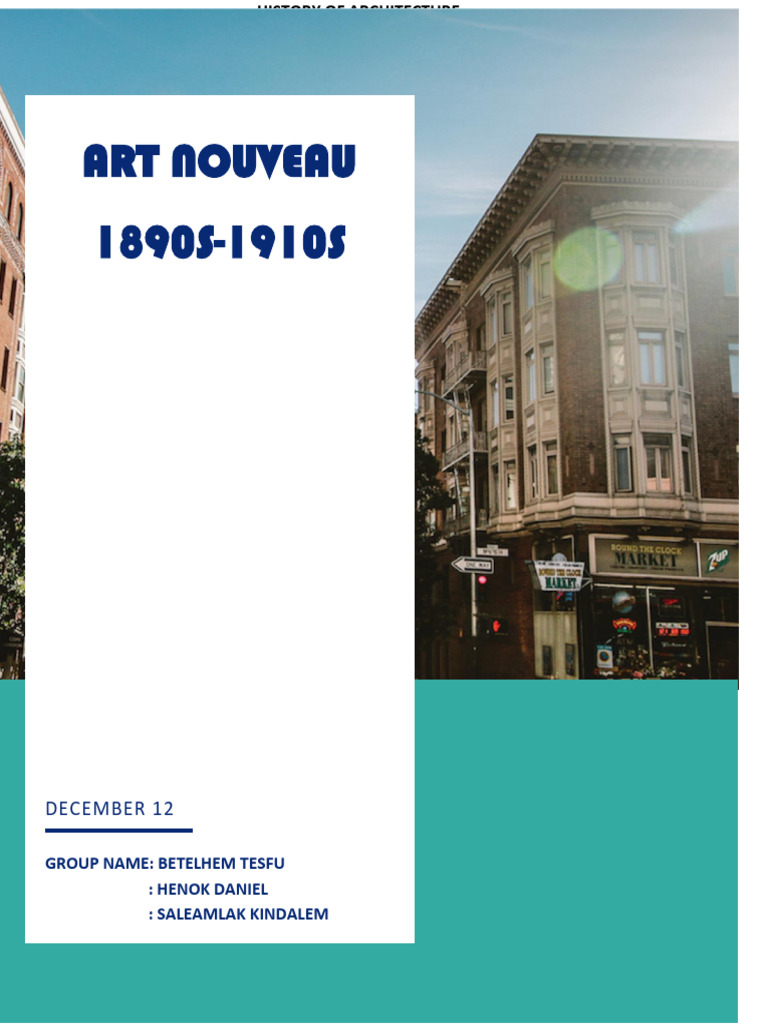 Art Nouveau Architecture Overview | PDF | Art Nouveau | Ornament (Art)