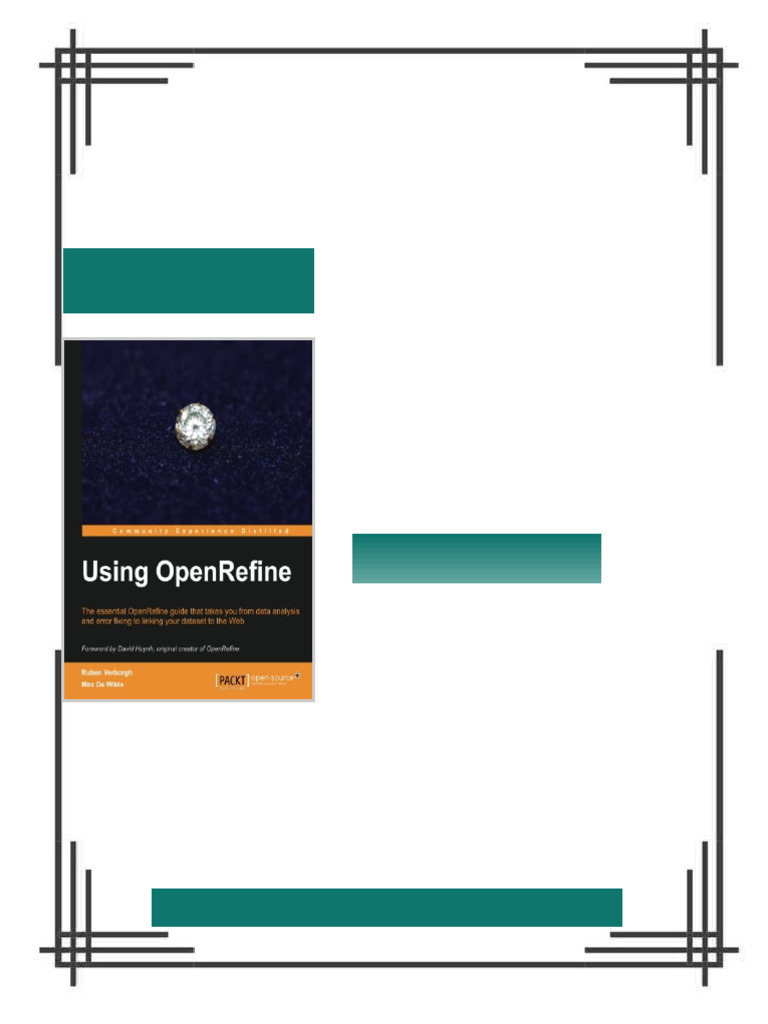 Using OpenRefine Ruben Verborgh complete ebook edition | PDF | Data ...