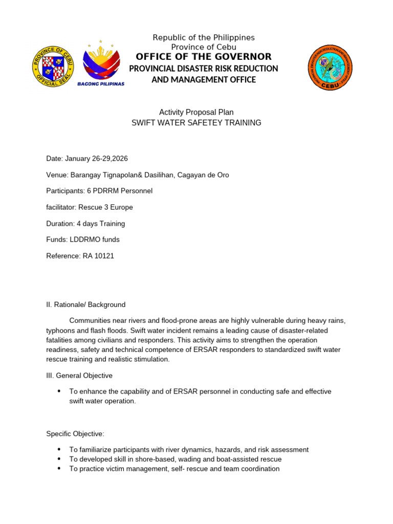 Activity Propos (Swift Water) (1) | PDF | Flood | Risk Assessment