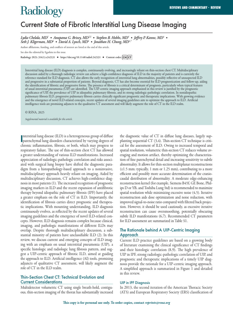 intersticiales Current State of Fibrotic Interstitial Lung Disease ...