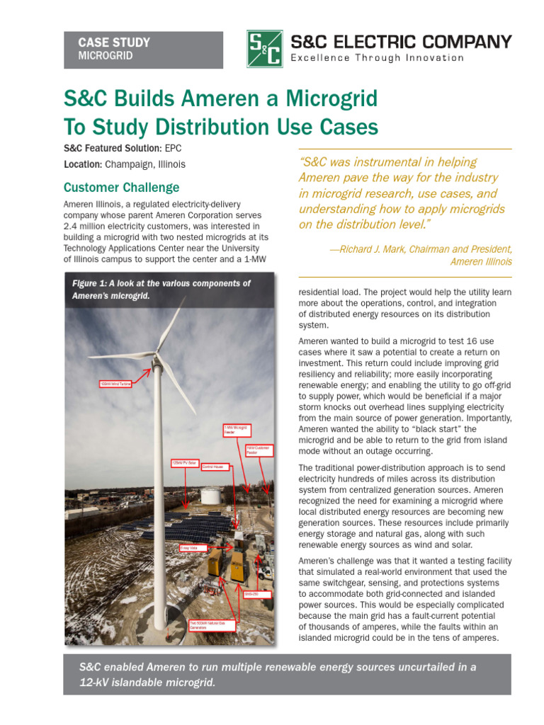 Ameren's Innovative Microgrid Case Study | PDF | Distributed Generation ...