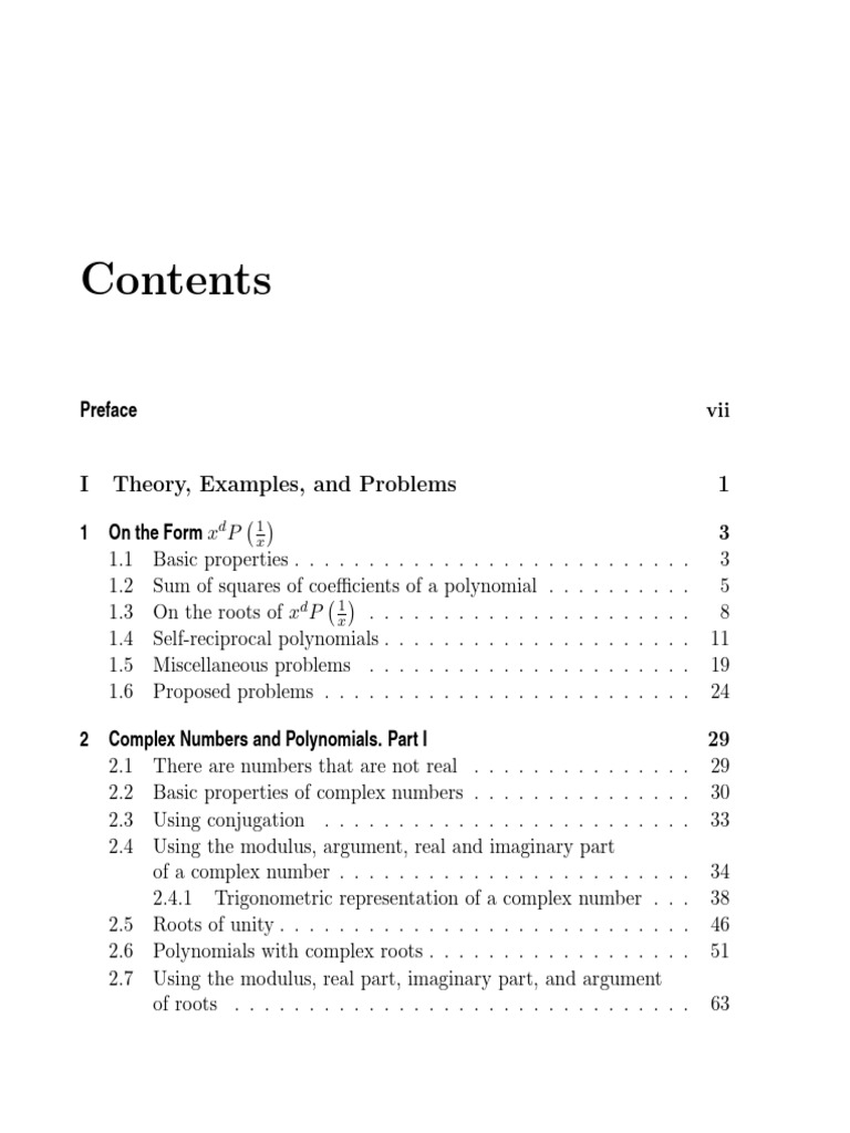 Polynomial Theory and Problem Solving | PDF | Complex Number | Polynomial
