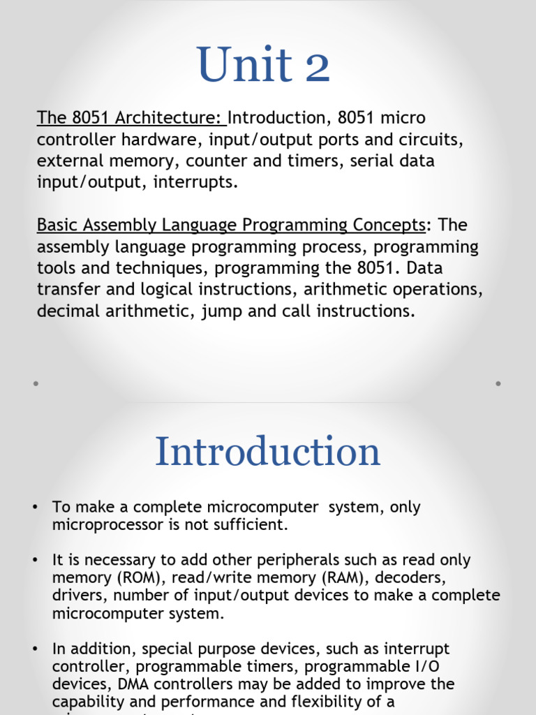 8051 Microcontroller Architecture Overview | PDF | Microcontroller ...