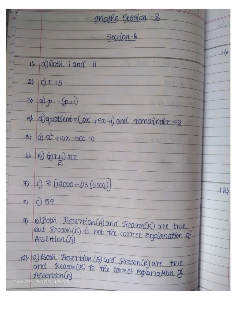 Bhoomika SB - Cummulative Maths 2 | PDF