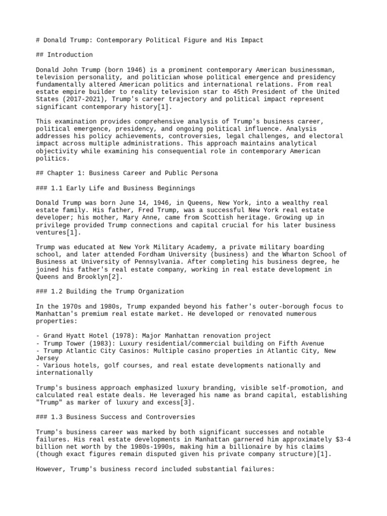 Donald Trump | PDF | Donald Trump | American Government