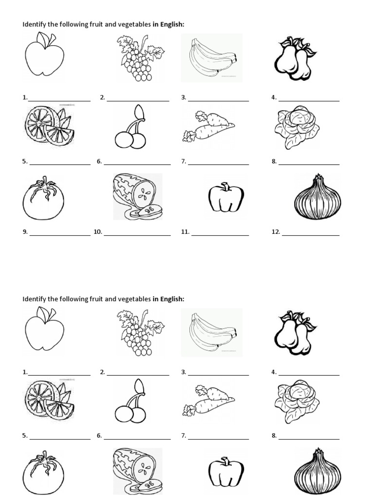Food Review Worksheet