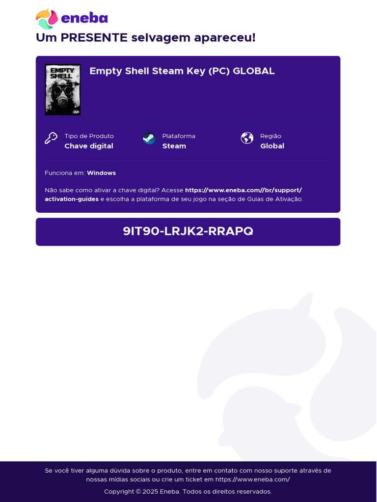 Chave Steam Empty Shell Global para PC | PDF
