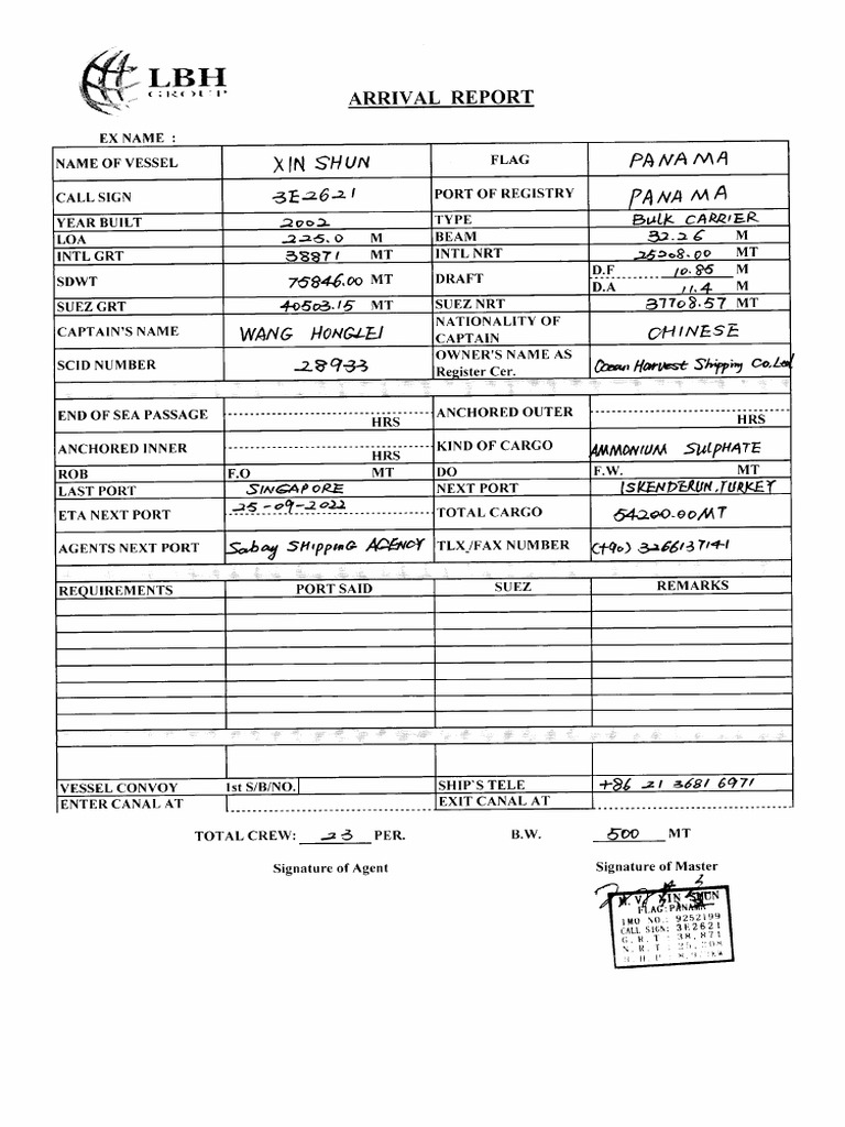 Suez Form | PDF