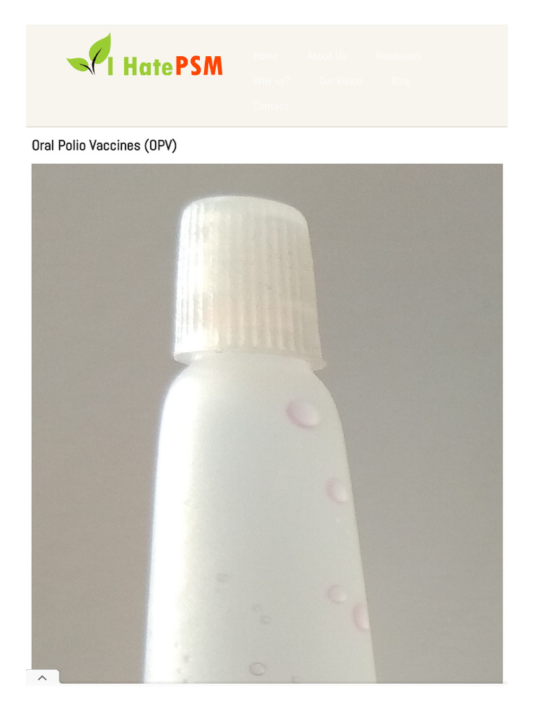 Overview of Oral Polio Vaccines (OPV) | PDF | Vaccines | Medicine