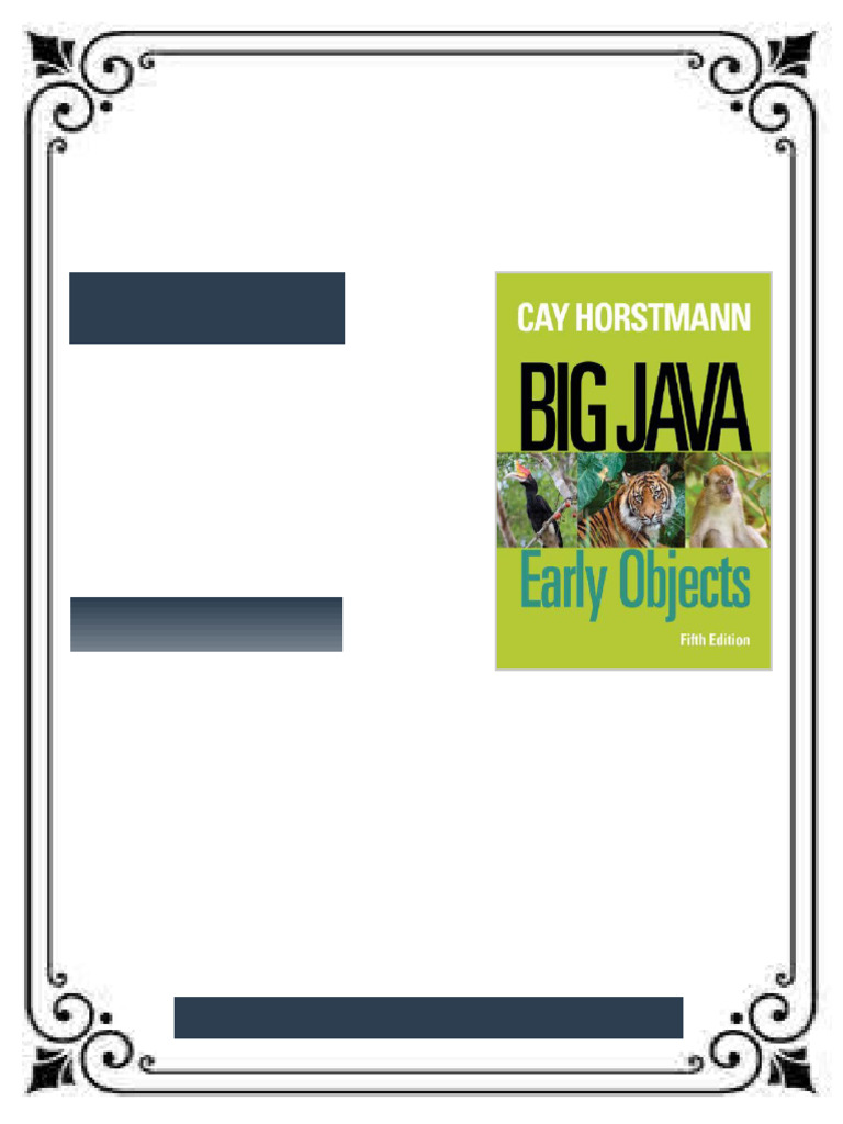 Big Java Early Late Objects 5th Edition Cay Horstmann ebook vector pdf ...