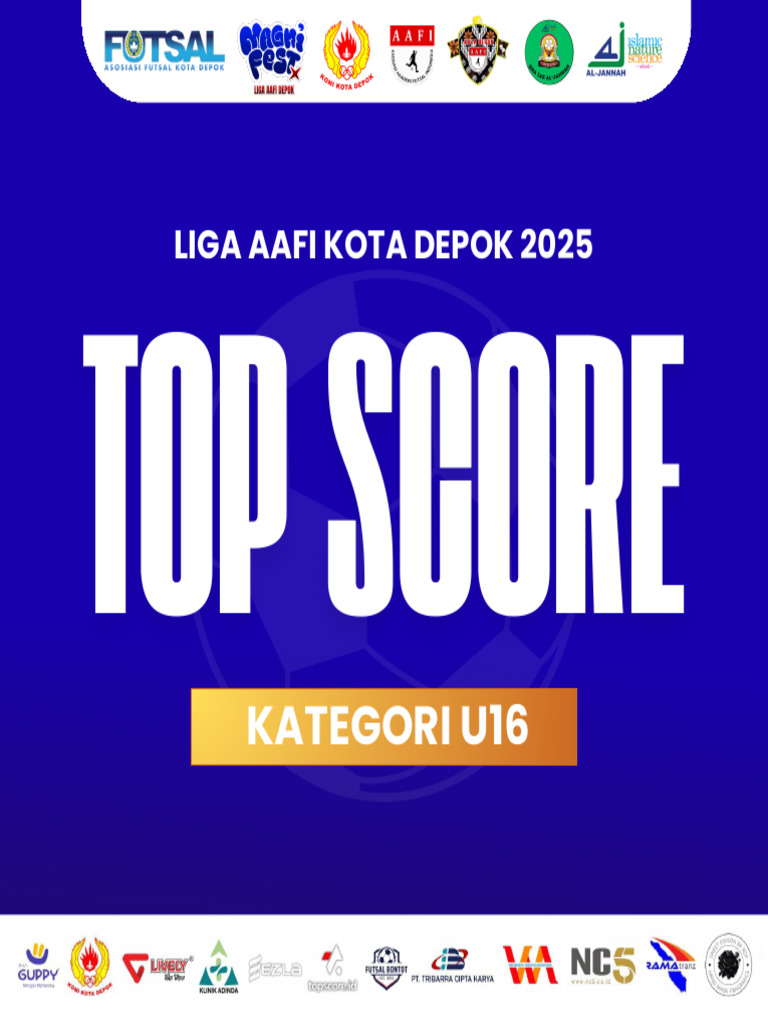 Penghargaan Liga AAFI Depok 2025 U16 & U13 | PDF