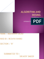 Algorithm and Desing